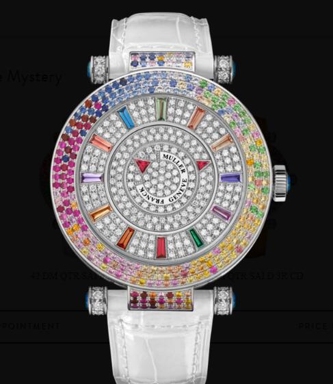 Franck Muller Round Ladies Quatre Saisons - Double Mystery Replica Watch for Sale Cheap Price 42 DM QTR SAI D 3R CD OG WHITE